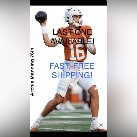 Arch Manning LIFE SIZE Cardboard Cutout with Free Shipping!LAST ONE